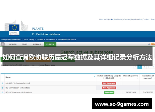 如何查询欧协联历届冠军数据及其详细记录分析方法